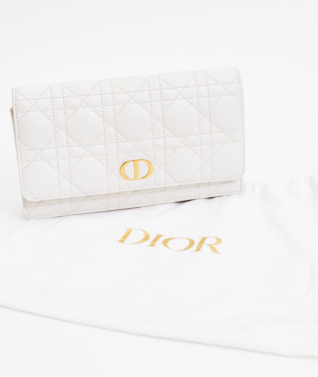 CHRISTIAN DIOR Белая кожаная сумка через плечо, фото 9