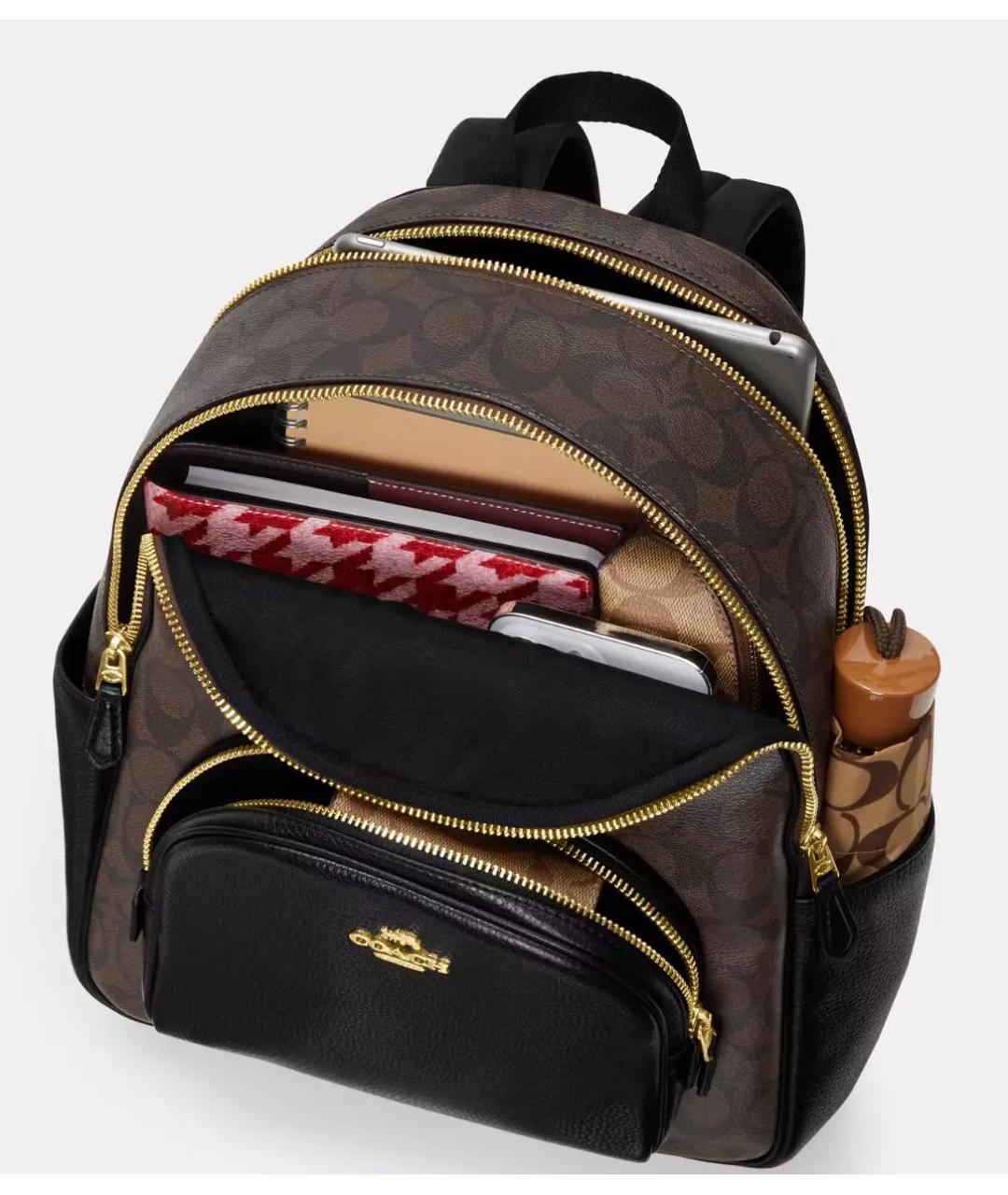 COACH Коричневый кожаный рюкзак, фото 3