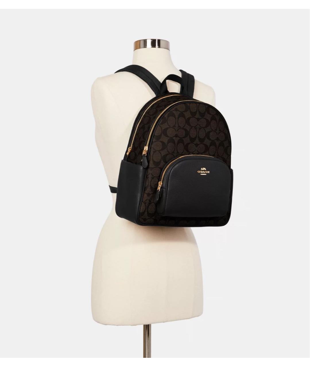 COACH Коричневый кожаный рюкзак, фото 4