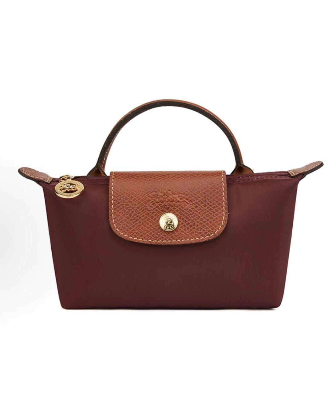 LONGCHAMP Бордовая сумка с короткими ручками, фото 7