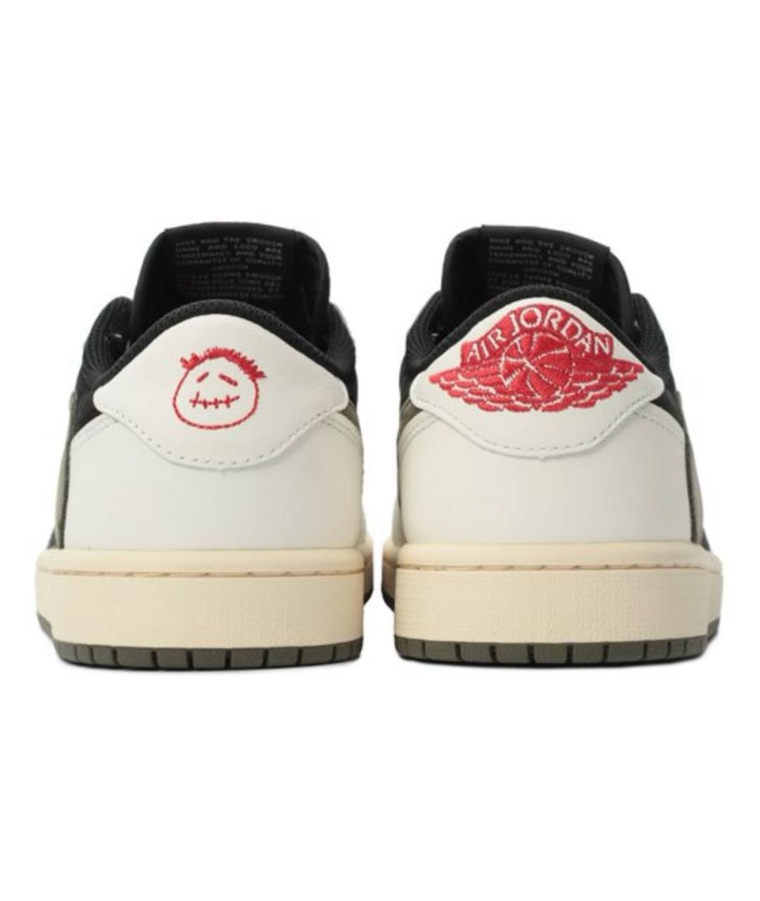 JORDAN Хаки кожаные кроссовки, фото 4