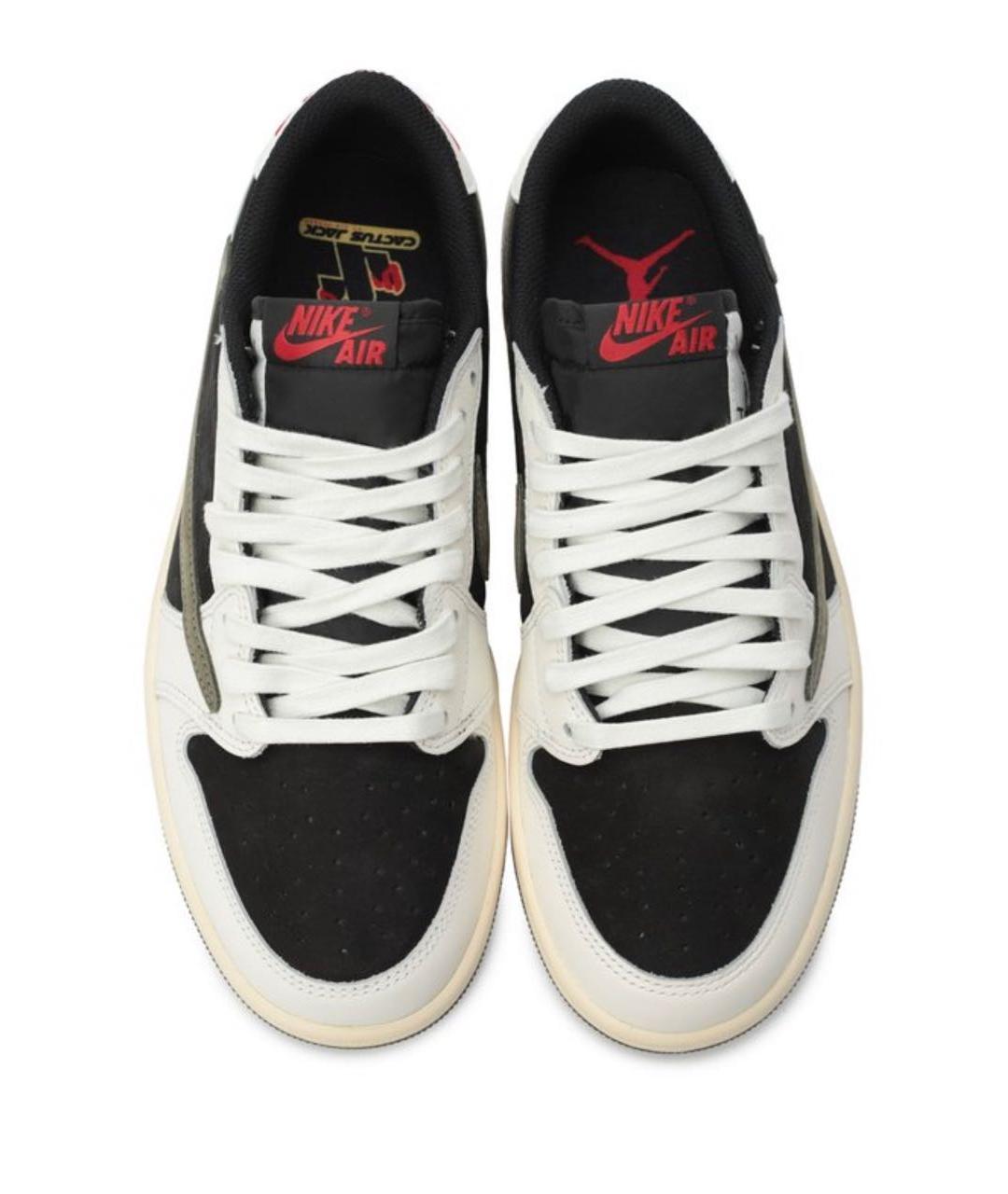 JORDAN Хаки кожаные кроссовки, фото 3