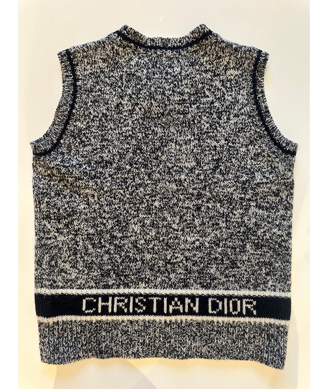 CHRISTIAN DIOR Мульти шерстяная жилетка, фото 3