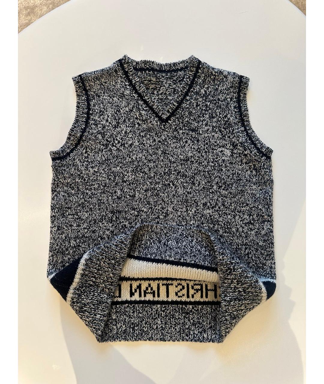 CHRISTIAN DIOR Мульти шерстяная жилетка, фото 4