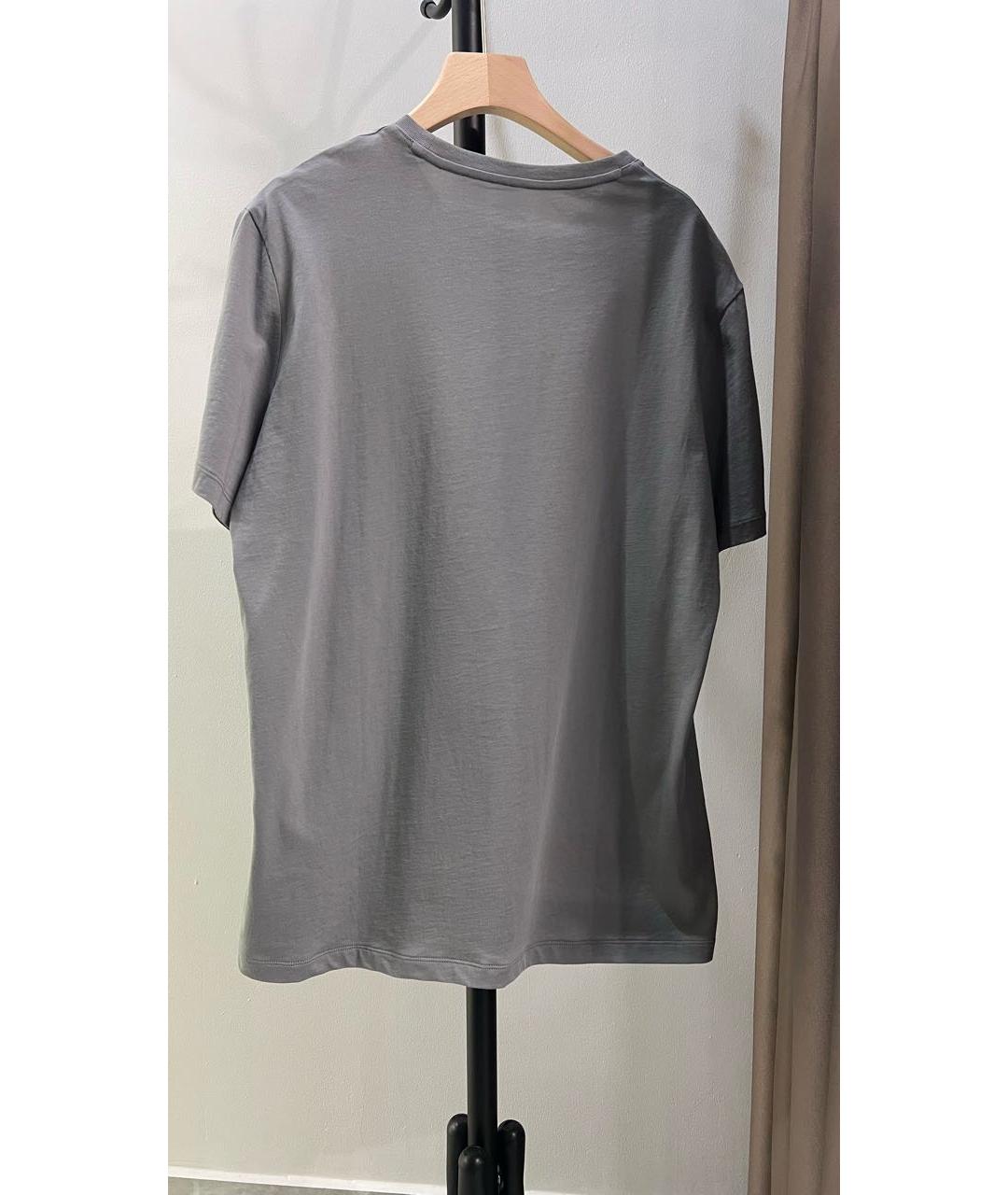 ARMANI EXCHANGE Серая хлопковая футболка, фото 2