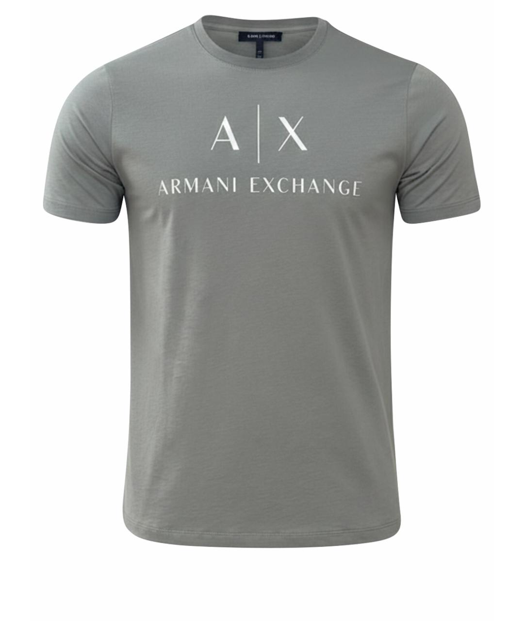 ARMANI EXCHANGE Серая хлопковая футболка, фото 1