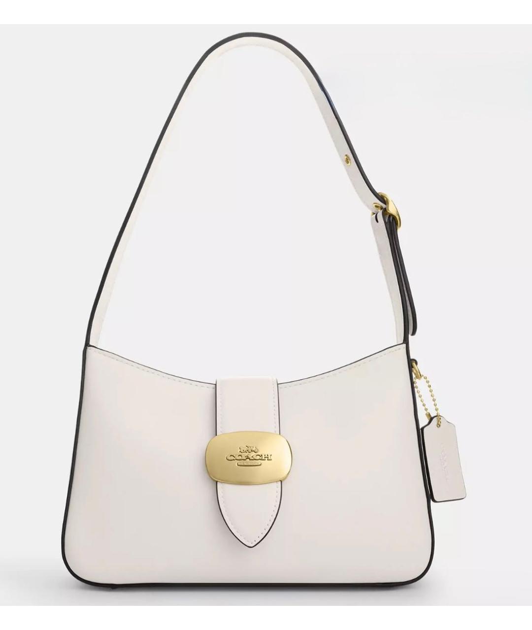 COACH Белая кожаная сумка через плечо, фото 5