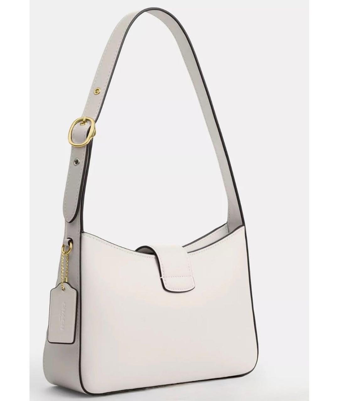 COACH Белая кожаная сумка через плечо, фото 2