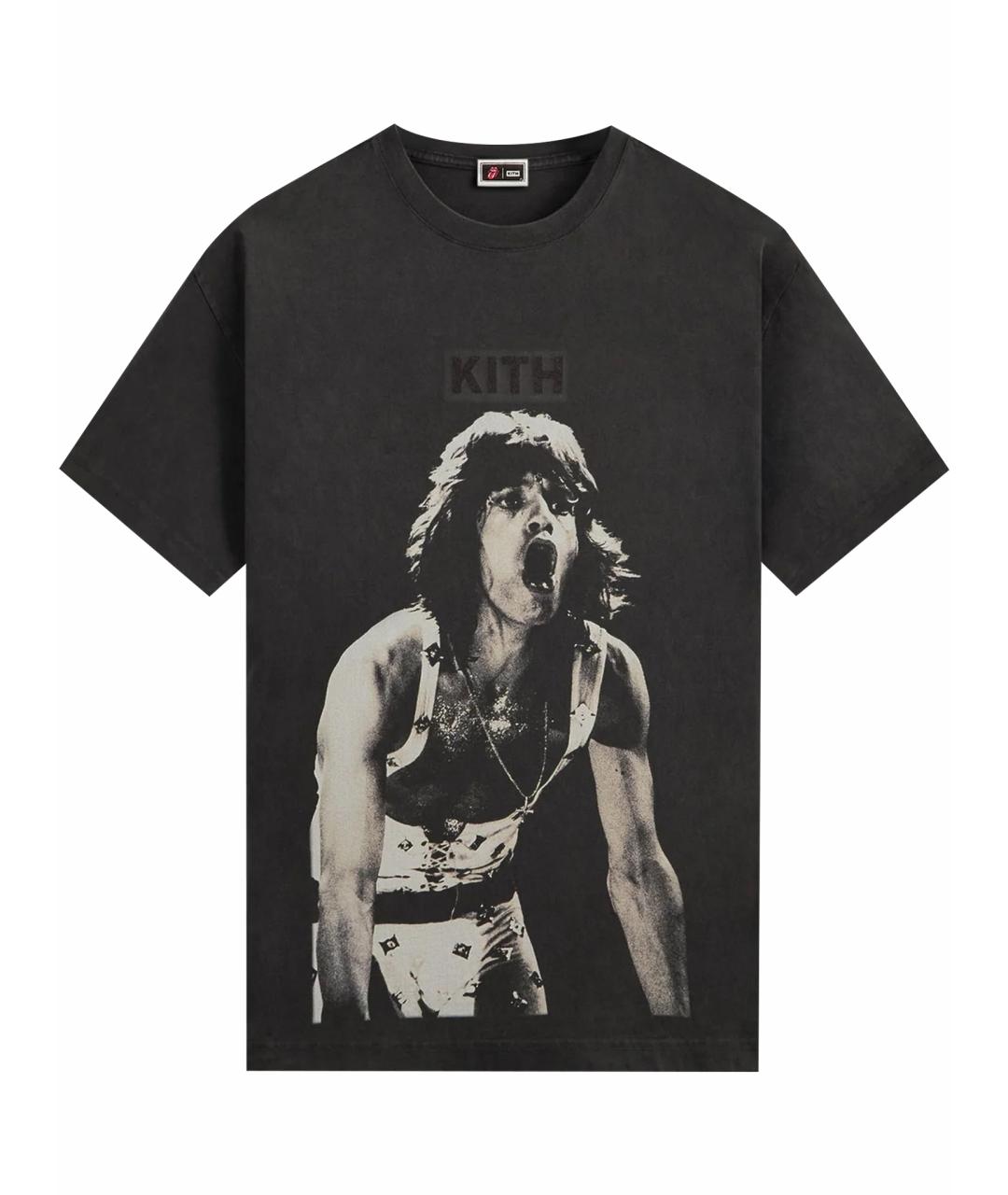 KITH Черная хлопковая футболка, фото 1