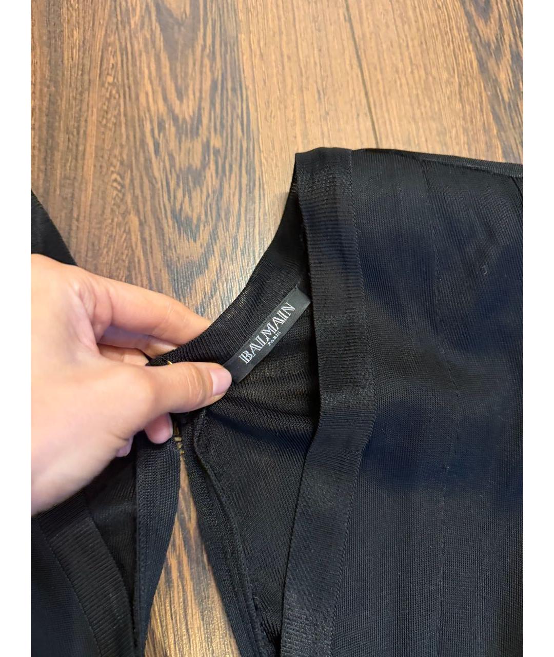 BALMAIN Черное вечернее платье, фото 5