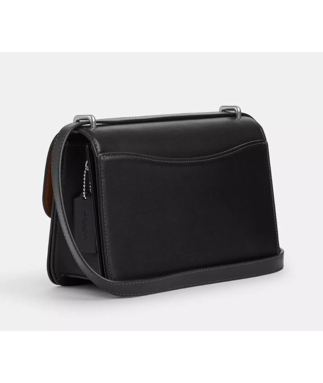 COACH Черная кожаная сумка через плечо, фото 3