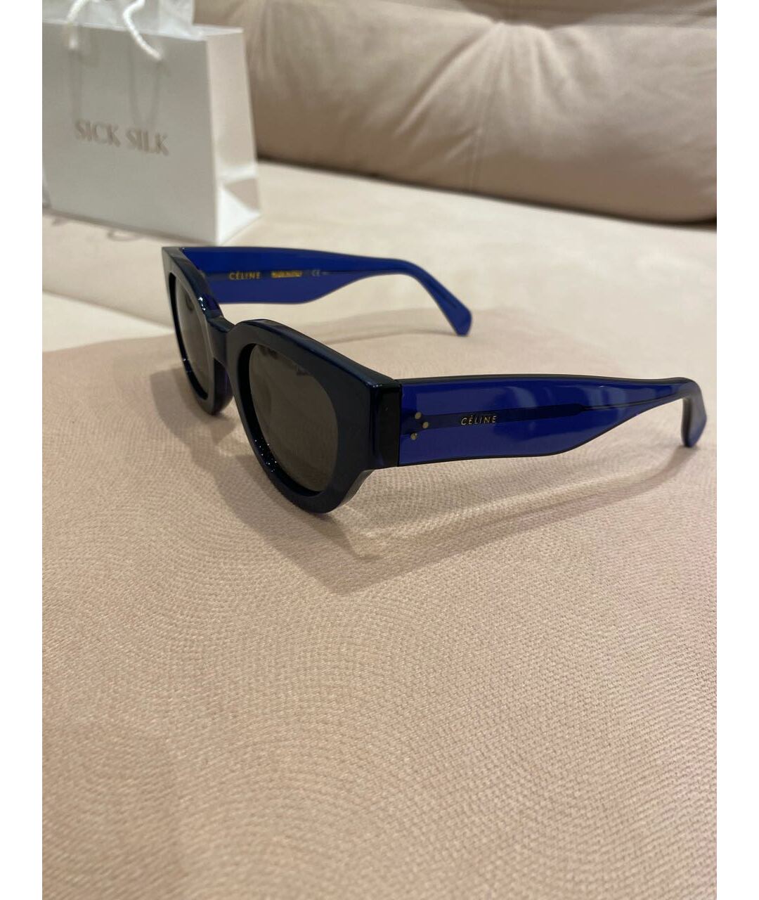 CELINE PRE-OWNED Синие пластиковые солнцезащитные очки, фото 2