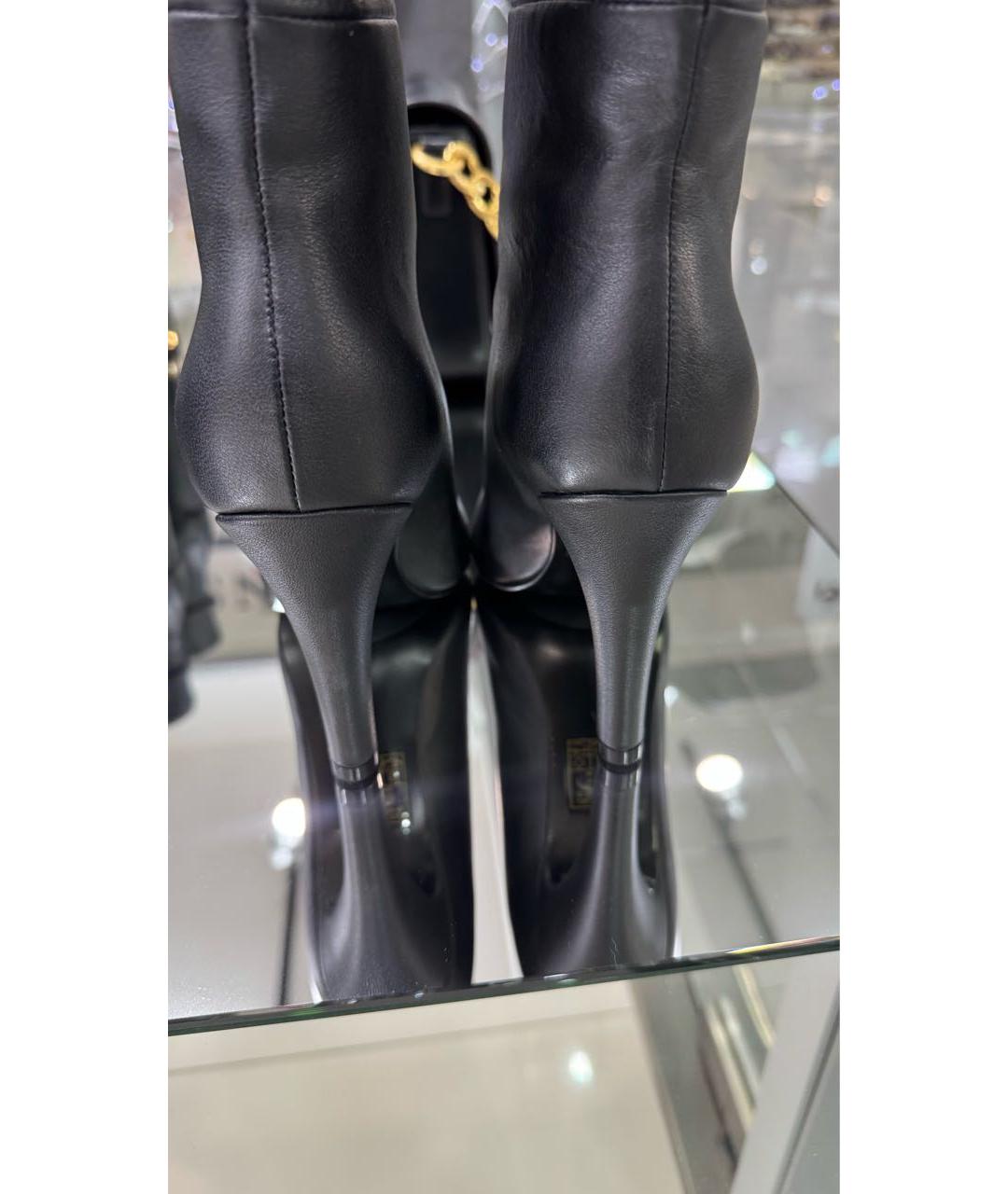 TWIN-SET Черные кожаные сапоги, фото 4