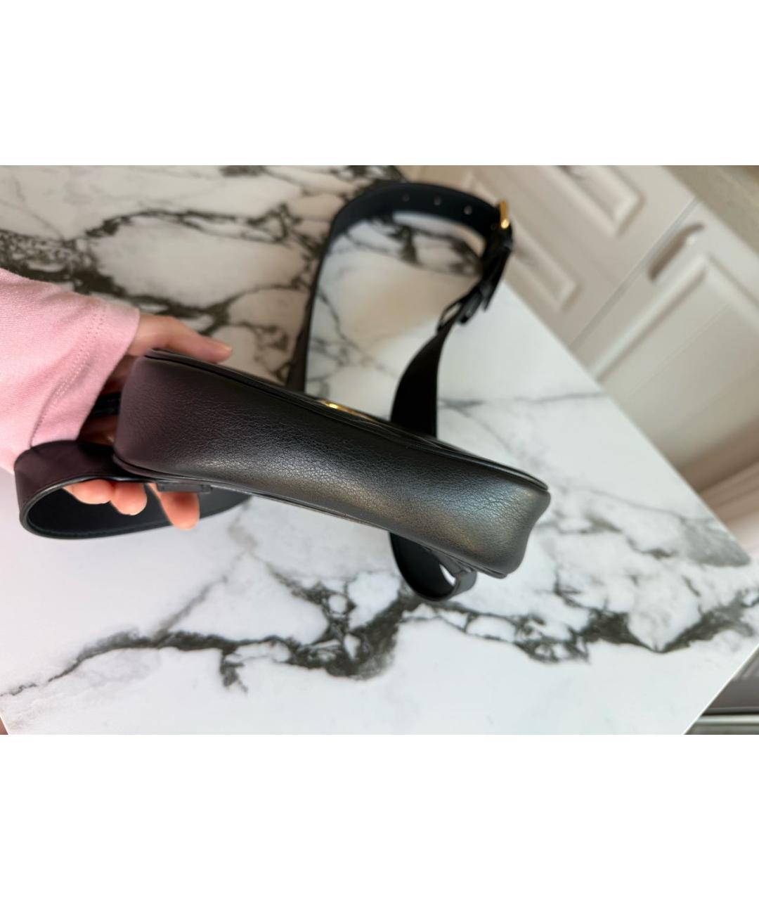 GUCCI Черная кожаная поясная сумка, фото 4