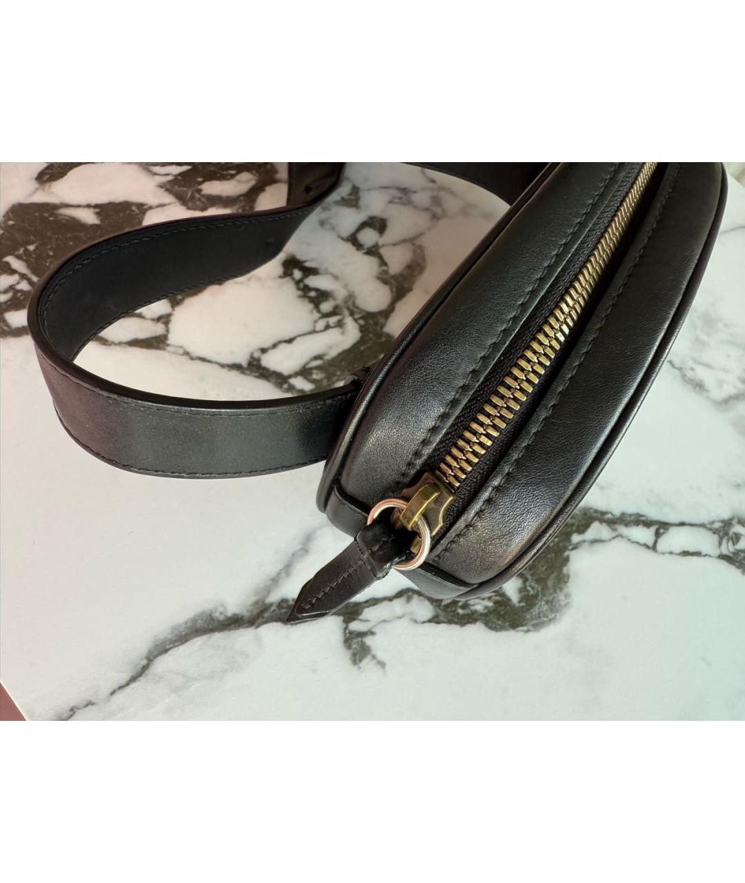 GUCCI Черная кожаная поясная сумка, фото 5