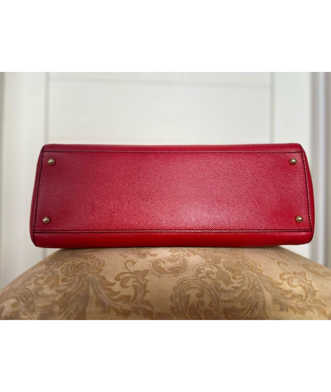 DOLCE&GABBANA Красная кожаная сумка через плечо, фото 8