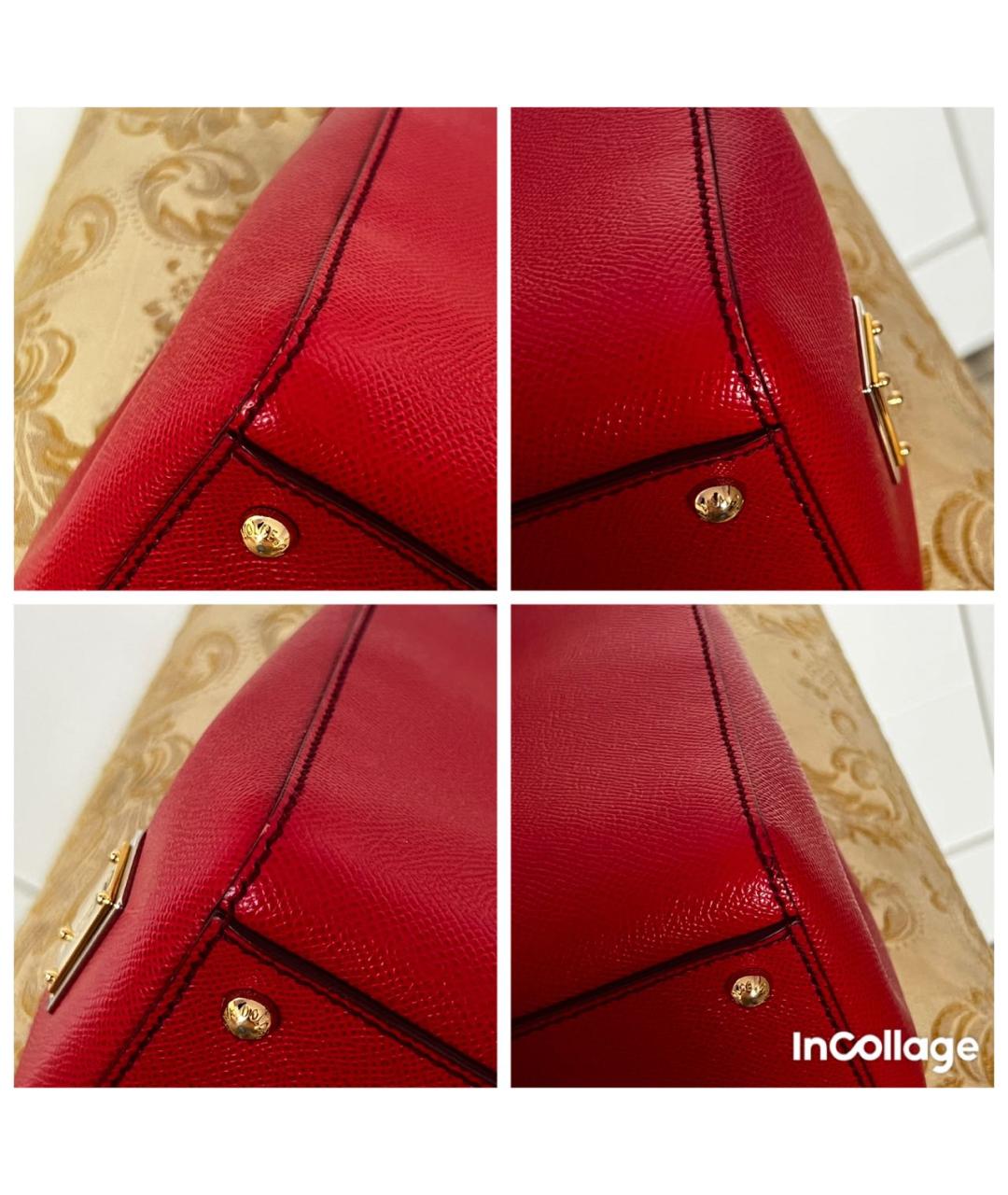 DOLCE&GABBANA Красная кожаная сумка через плечо, фото 6