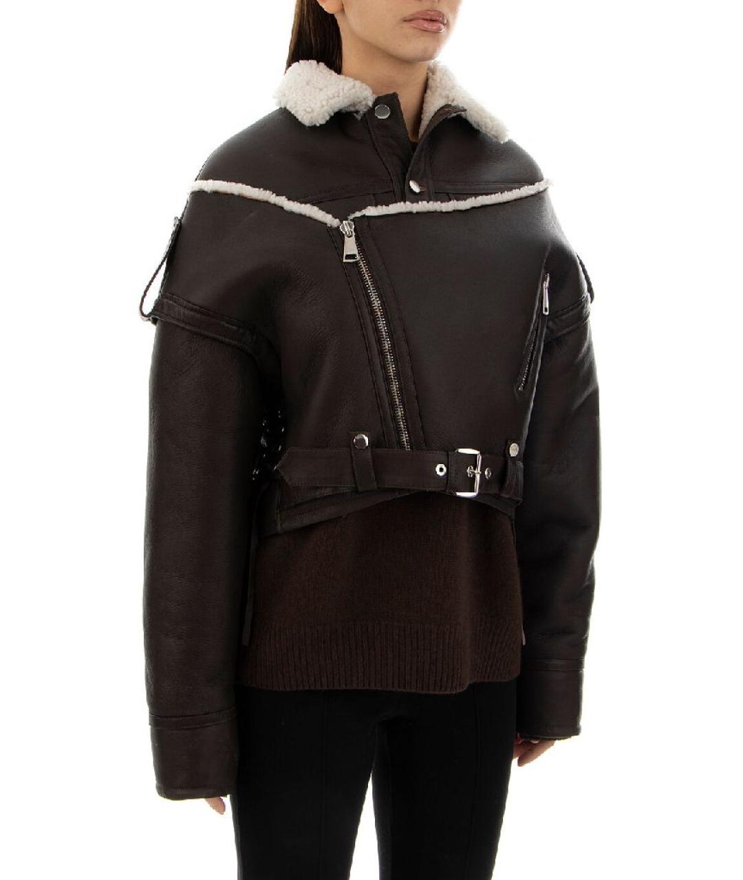 MANOKHI Черная кожаная дубленка, фото 5