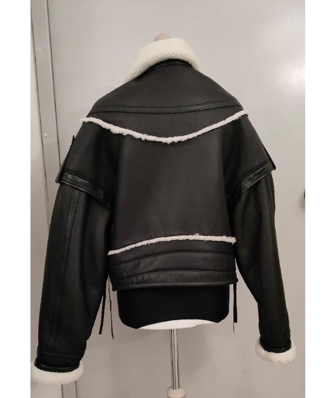 MANOKHI Черная кожаная дубленка, фото 2