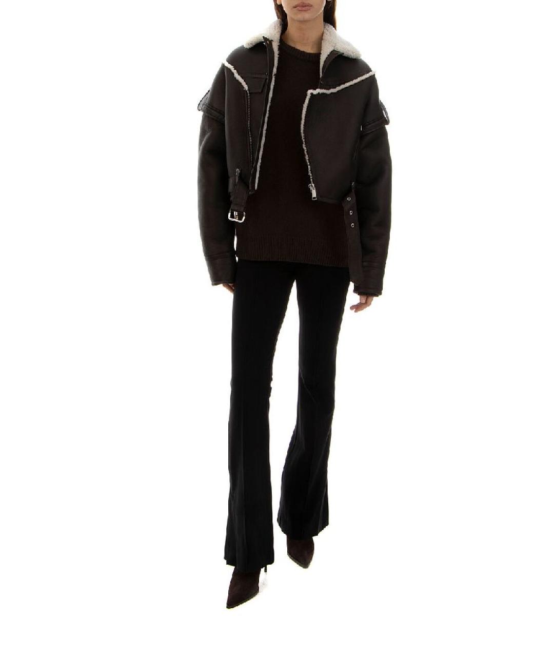 MANOKHI Черная кожаная дубленка, фото 7