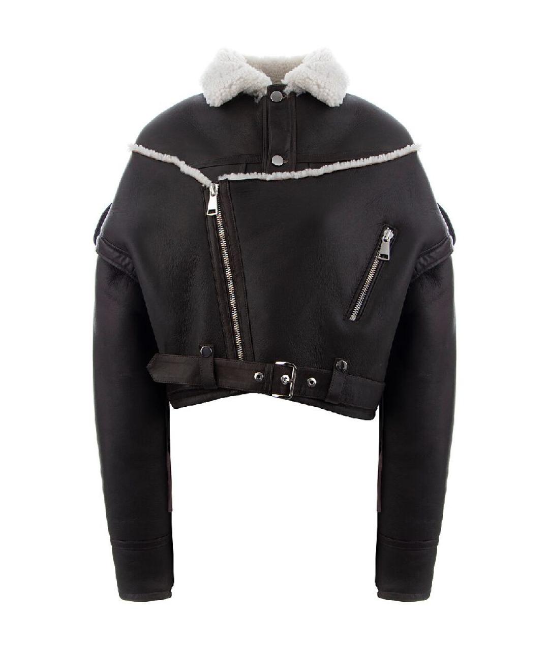 MANOKHI Черная кожаная дубленка, фото 1