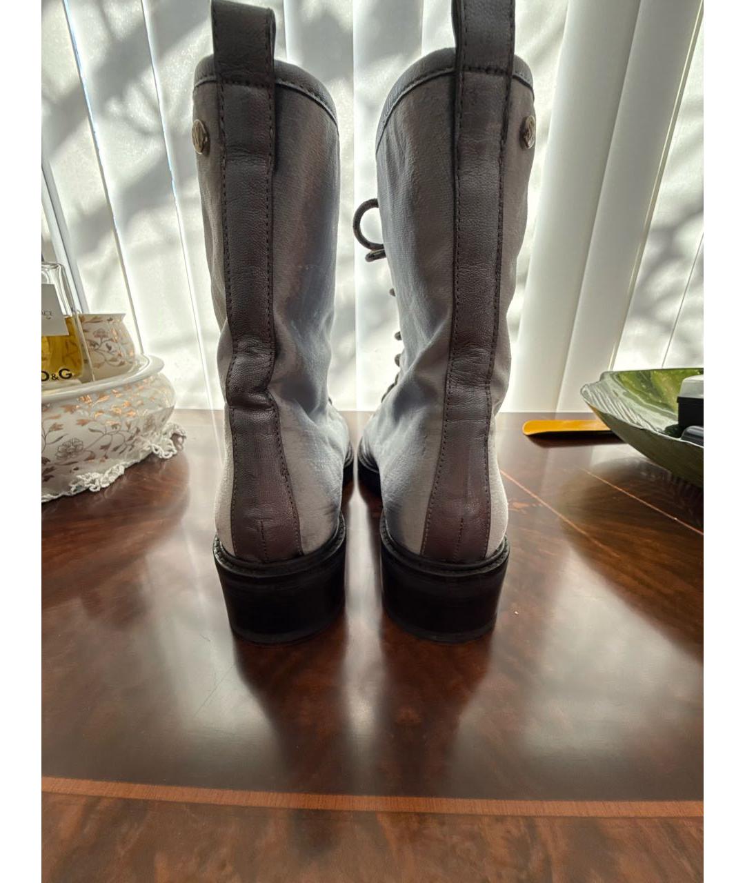 STUART WEITZMAN Голубые бархатные ботинки, фото 4