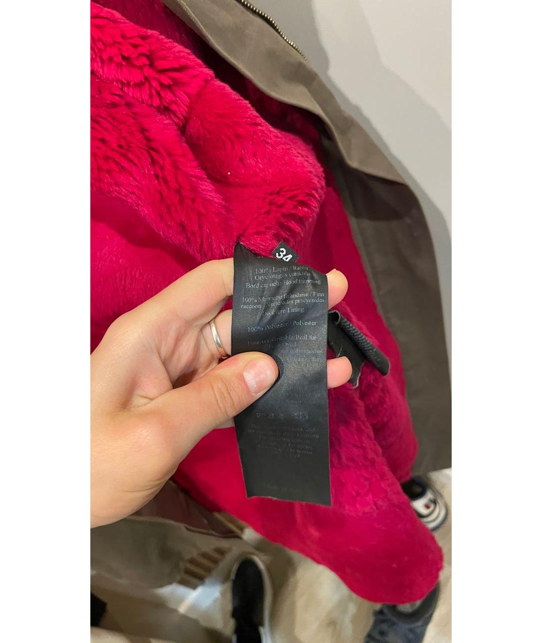 ARMY YVES SALOMON Хаки деним парка, фото 6