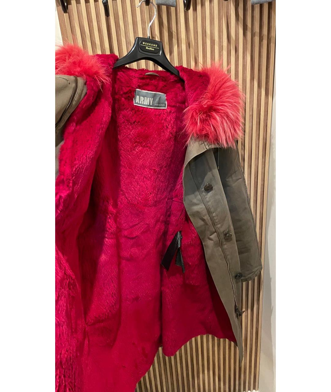 ARMY YVES SALOMON Хаки деним парка, фото 4