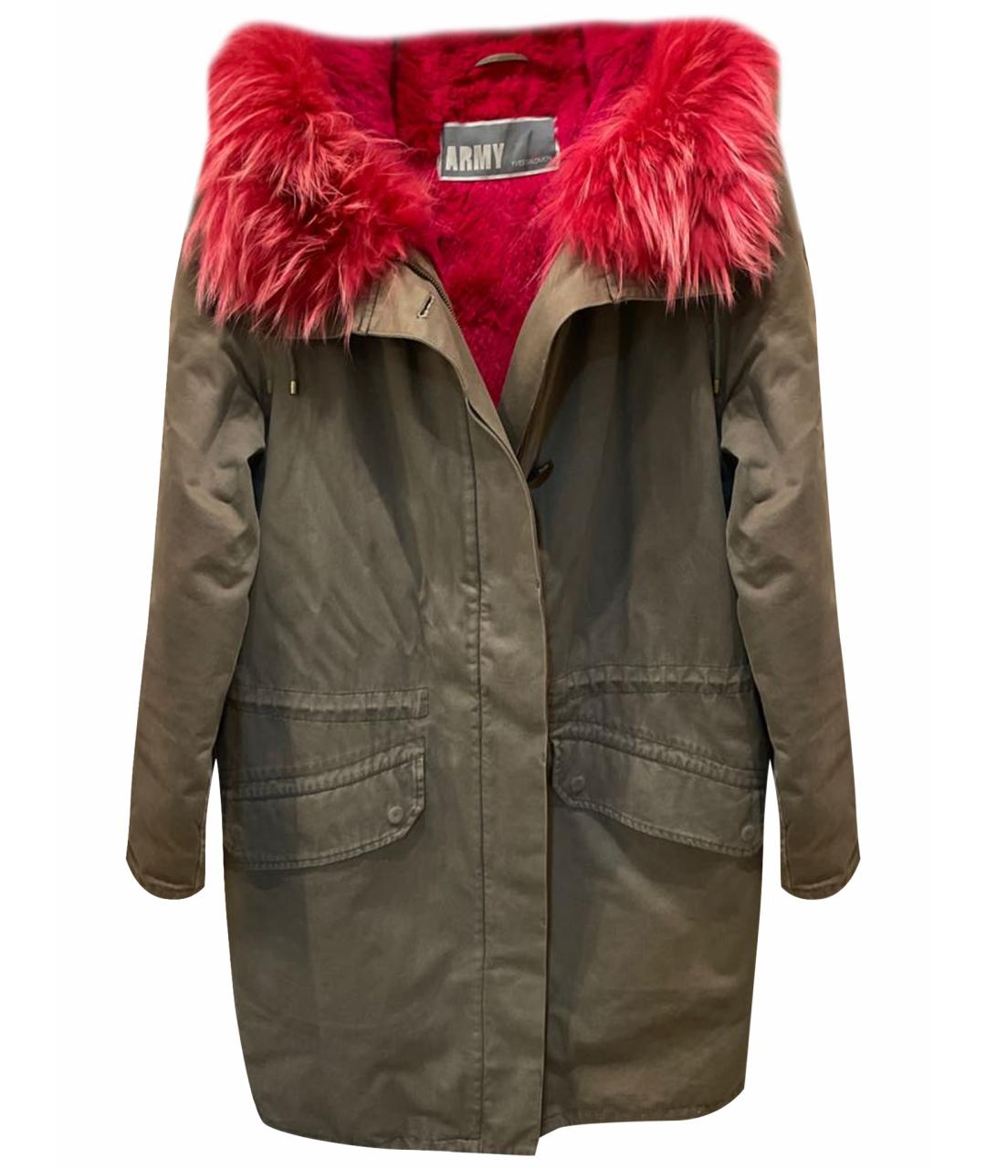 ARMY YVES SALOMON Хаки деним парка, фото 1