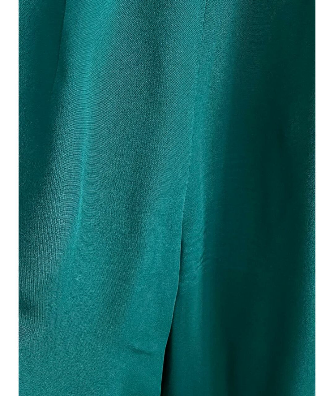 ULYANA SERGEENKO Зеленые шелковые прямые брюки, фото 4