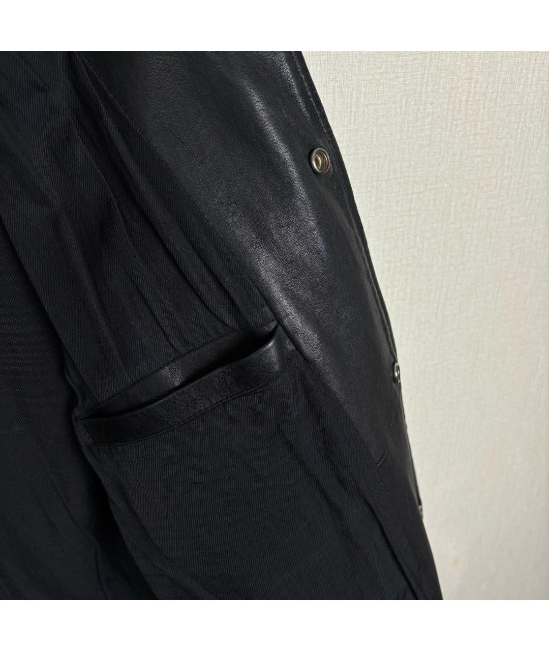 DIESEL BLACK GOLD Черная кожаная куртка, фото 4