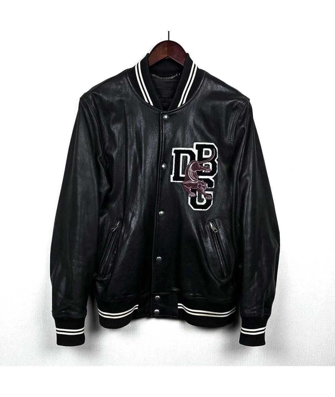 DIESEL BLACK GOLD Черная кожаная куртка, фото 8