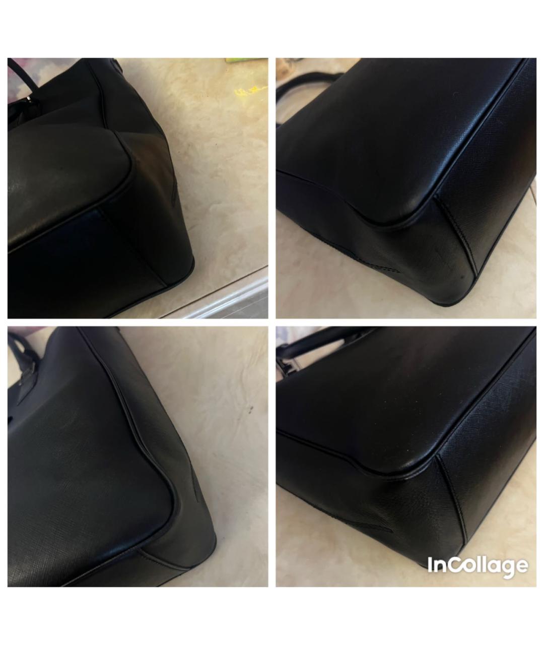 VERSACE Черная кожаная сумка тоут, фото 7