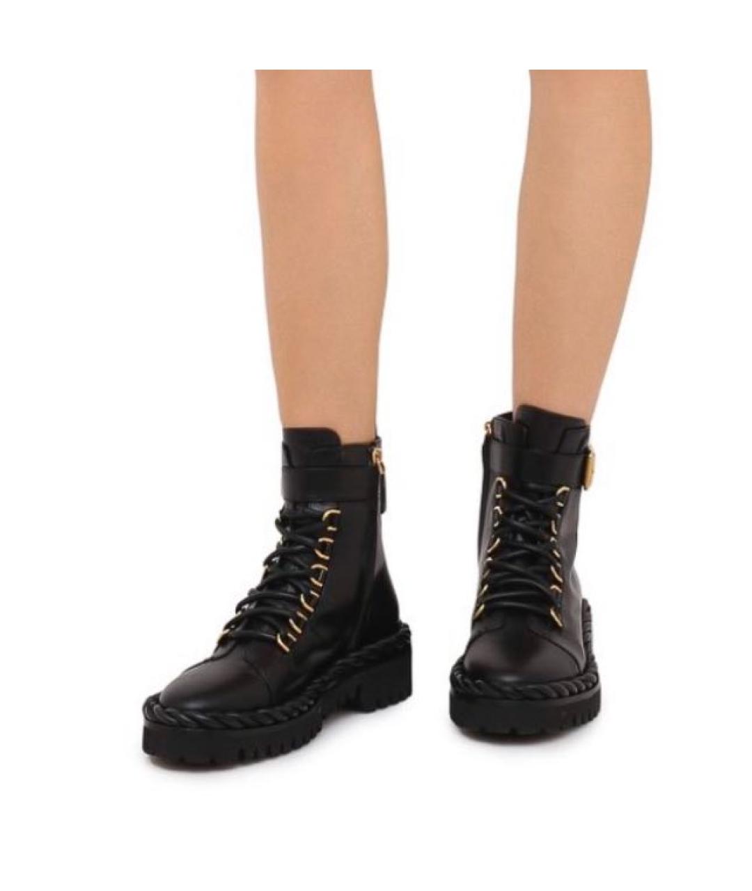 VALENTINO Черные кожаные ботинки, фото 5