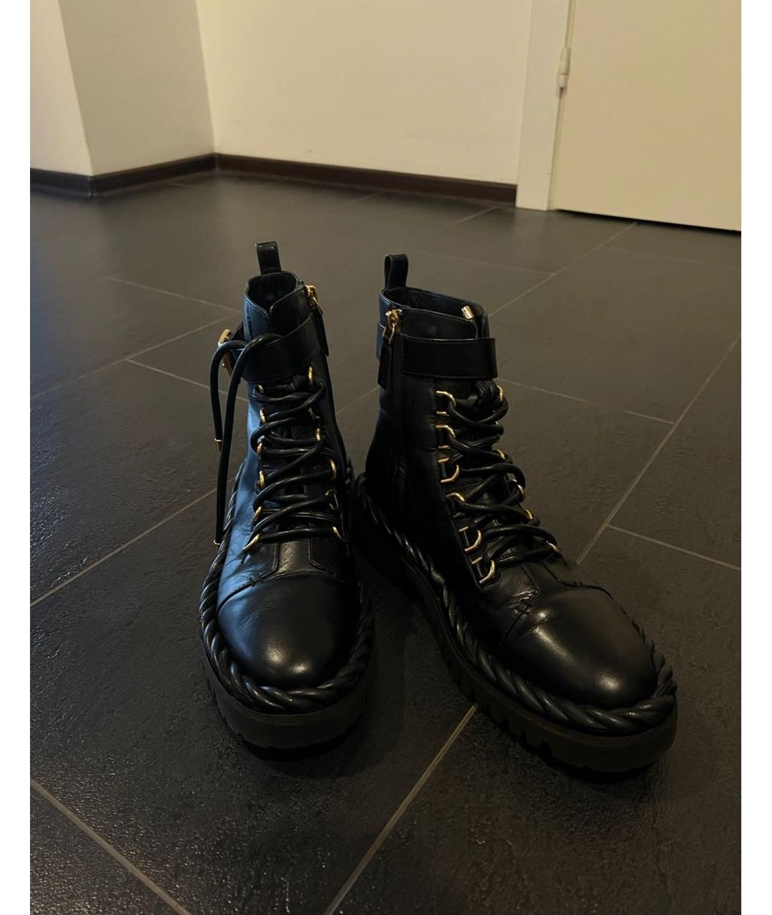 VALENTINO Черные кожаные ботинки, фото 6