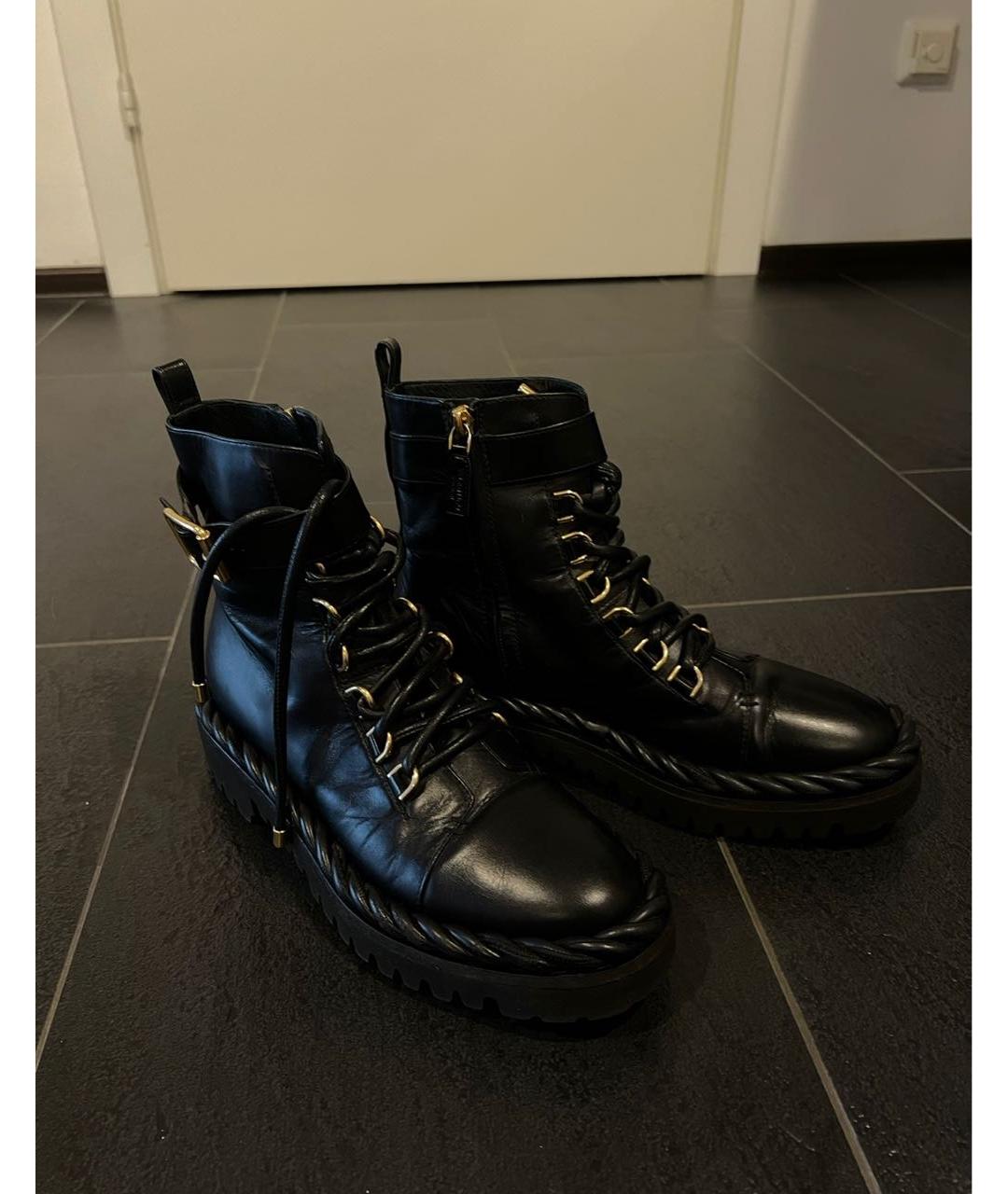 VALENTINO Черные кожаные ботинки, фото 7