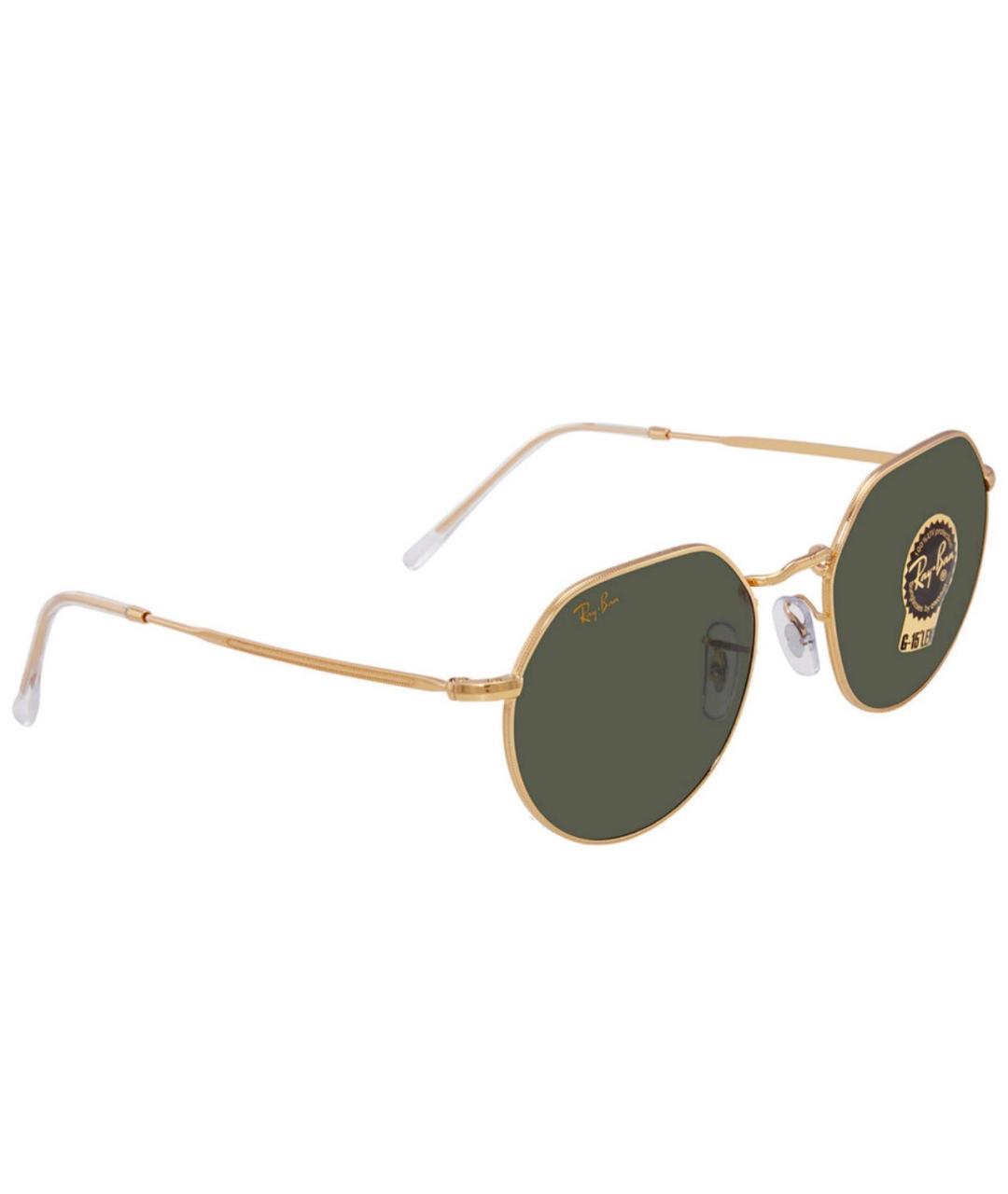 RAY BAN Хаки металлические солнцезащитные очки, фото 2