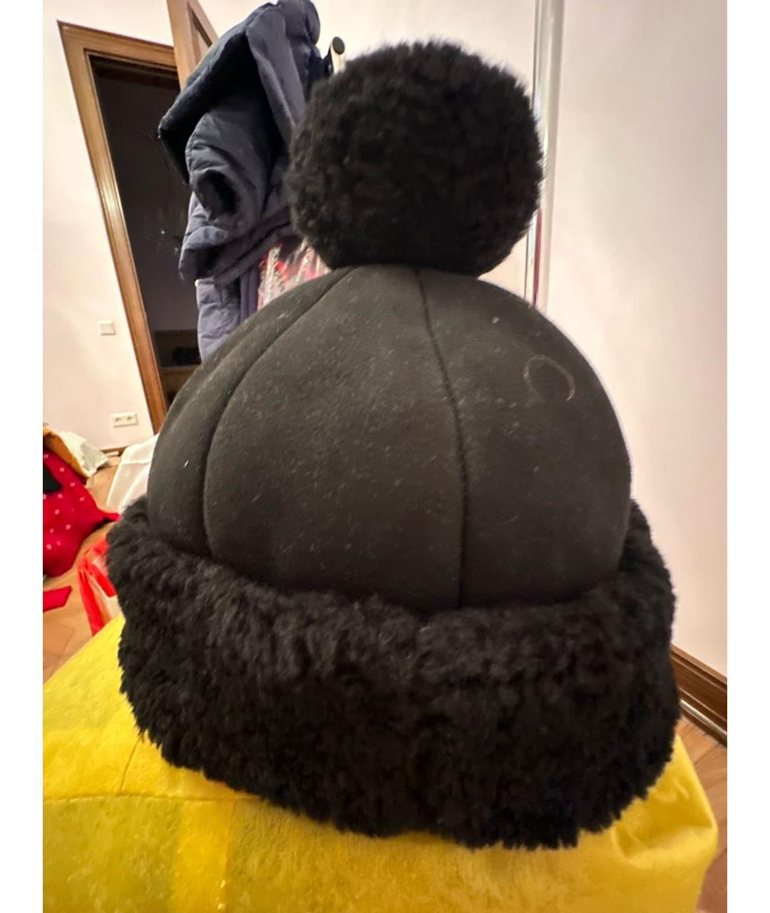 GUCCI Черная кожаная шапка, фото 2