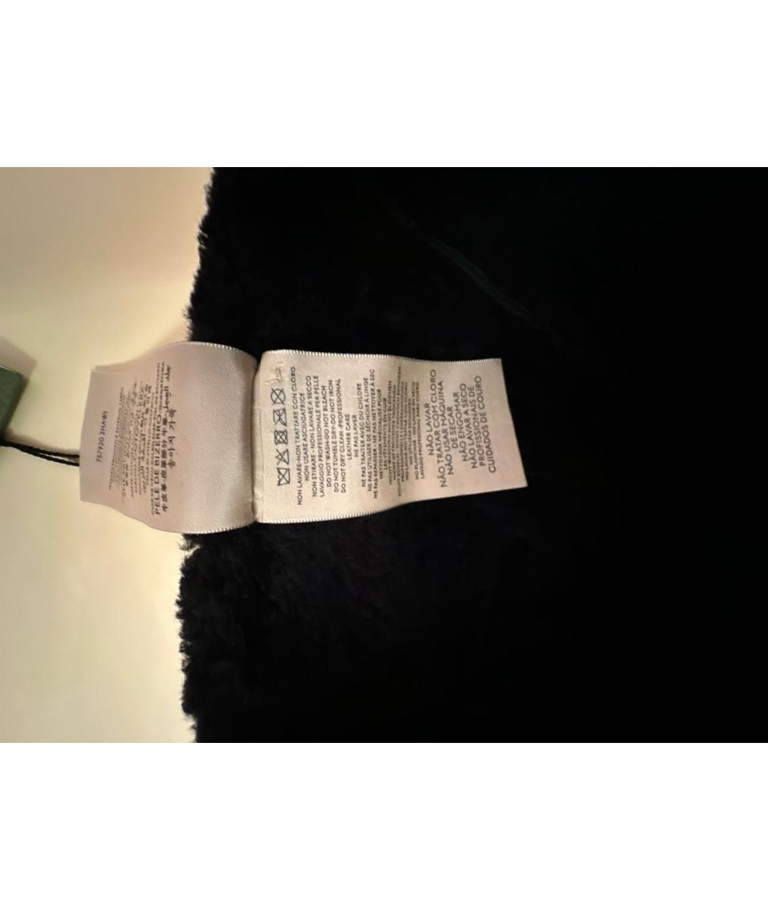 GUCCI Черная кожаная шапка, фото 6