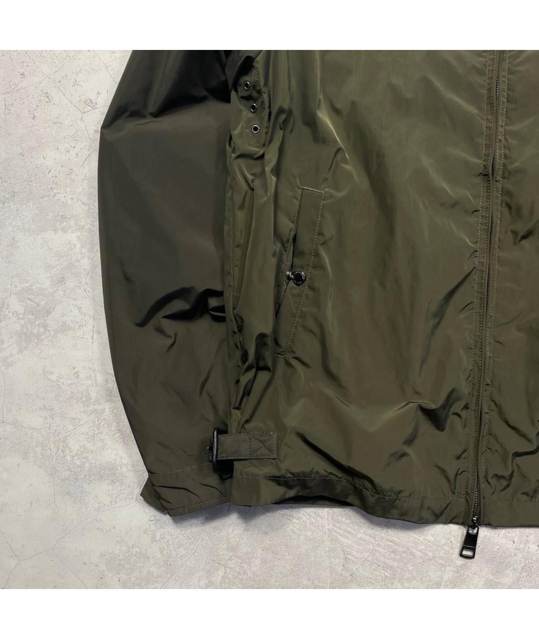 BURBERRY Хаки полиамидовая куртка, фото 4