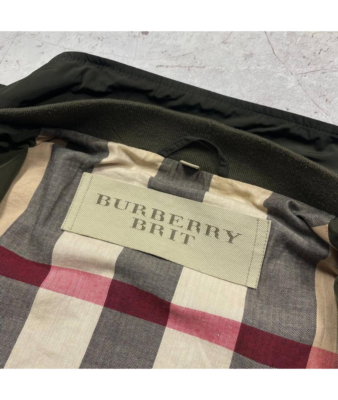 BURBERRY Хаки полиамидовая куртка, фото 8