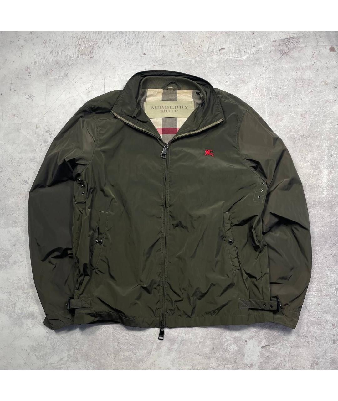 BURBERRY Хаки полиамидовая куртка, фото 9