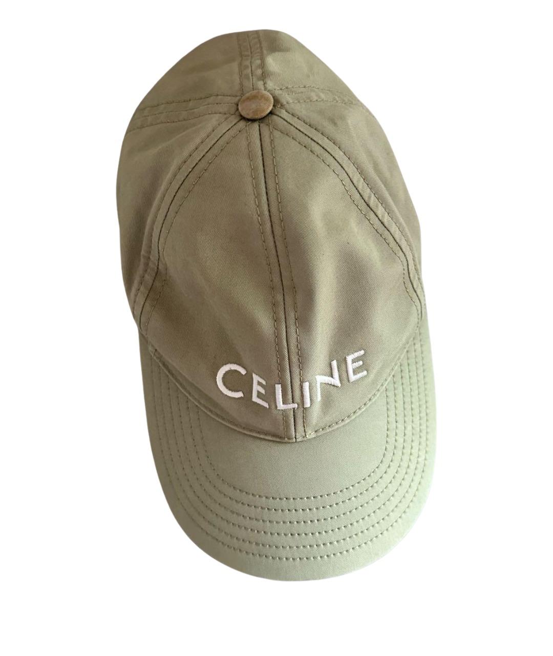 CELINE Хаки хлопковая кепка, фото 1