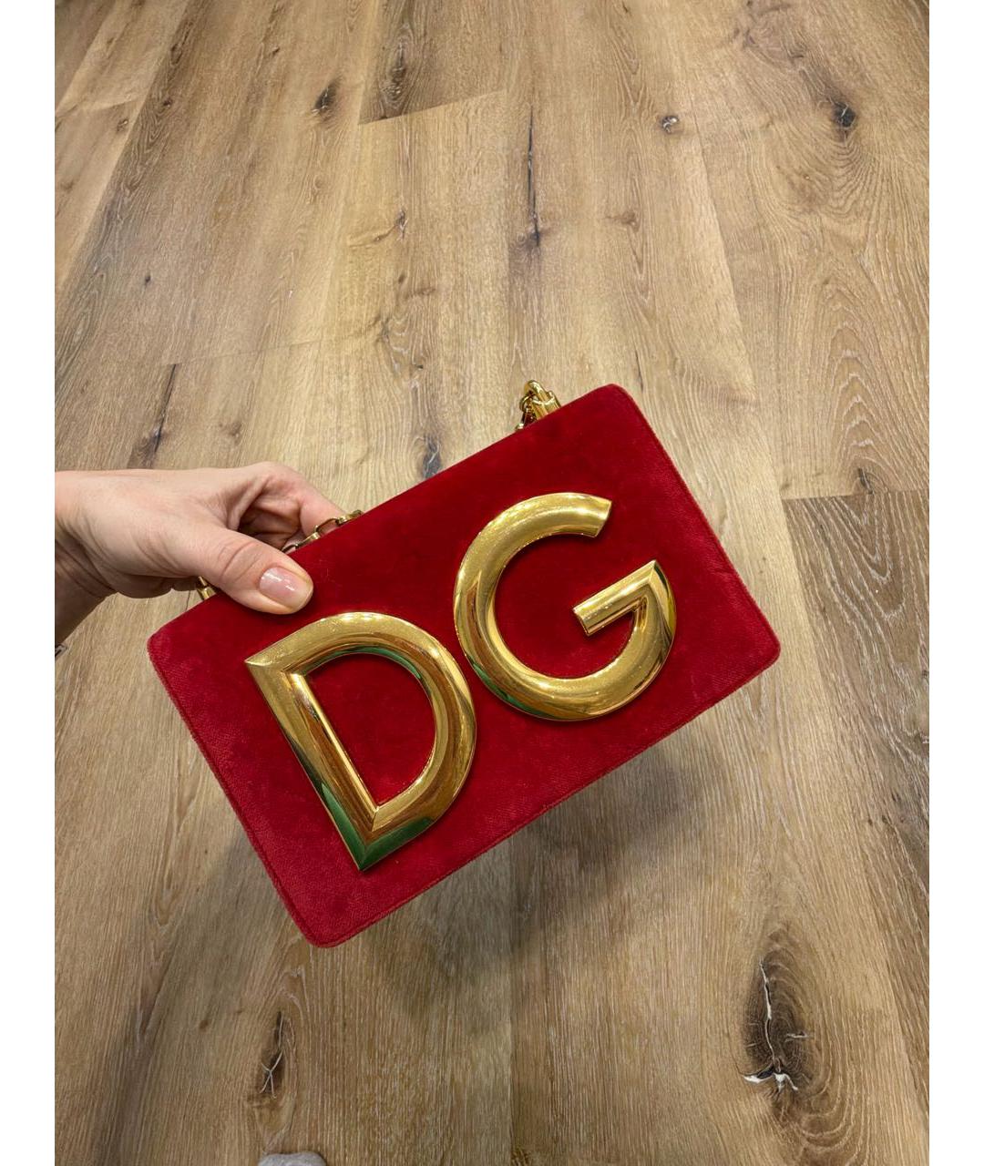 DOLCE&GABBANA Красная кожаная сумка через плечо, фото 2