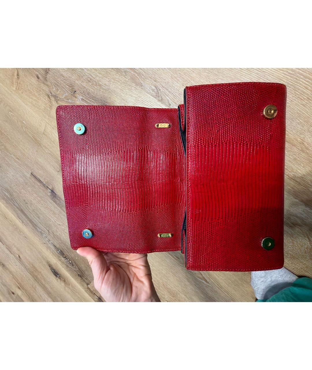 DOLCE&GABBANA Красная кожаная сумка через плечо, фото 5