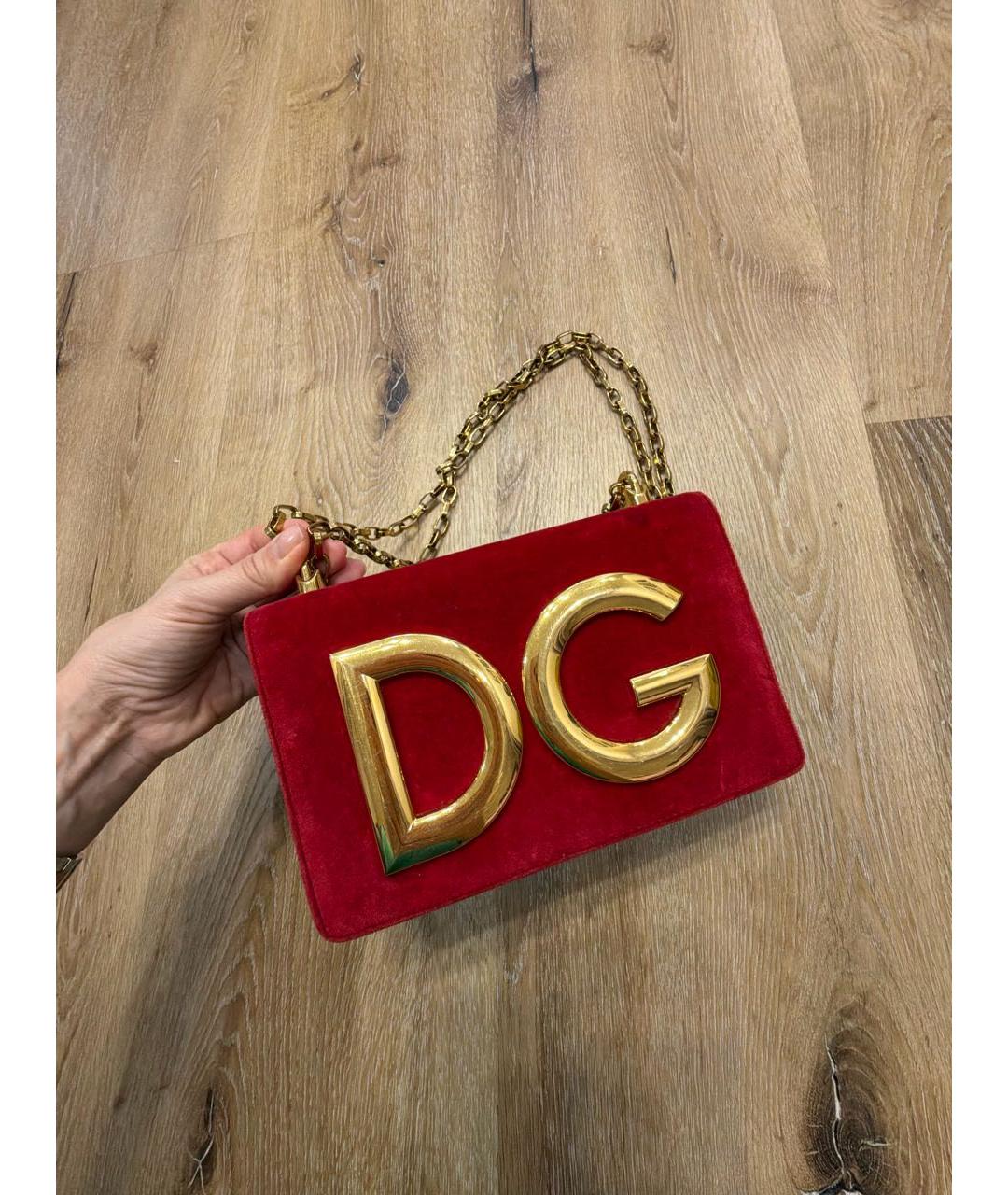 DOLCE&GABBANA Красная кожаная сумка через плечо, фото 8