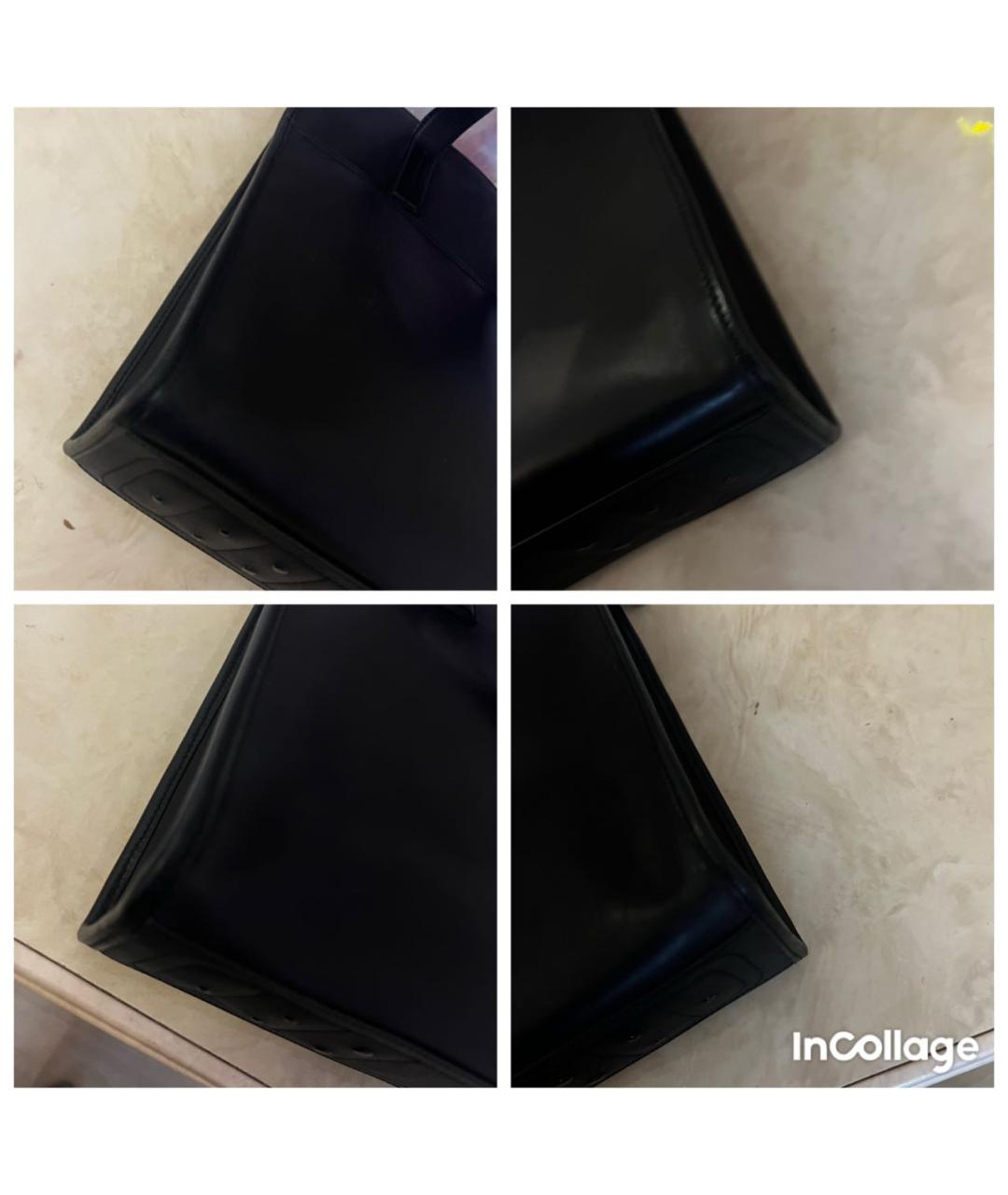 TOD'S Черная кожаная сумка тоут, фото 5