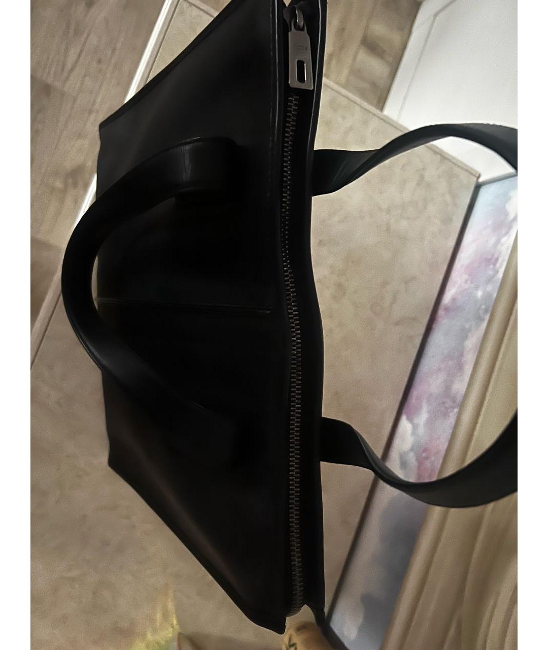 TOD'S Черная кожаная сумка тоут, фото 8