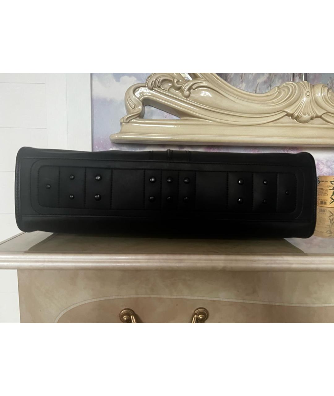 TOD'S Черная кожаная сумка тоут, фото 7