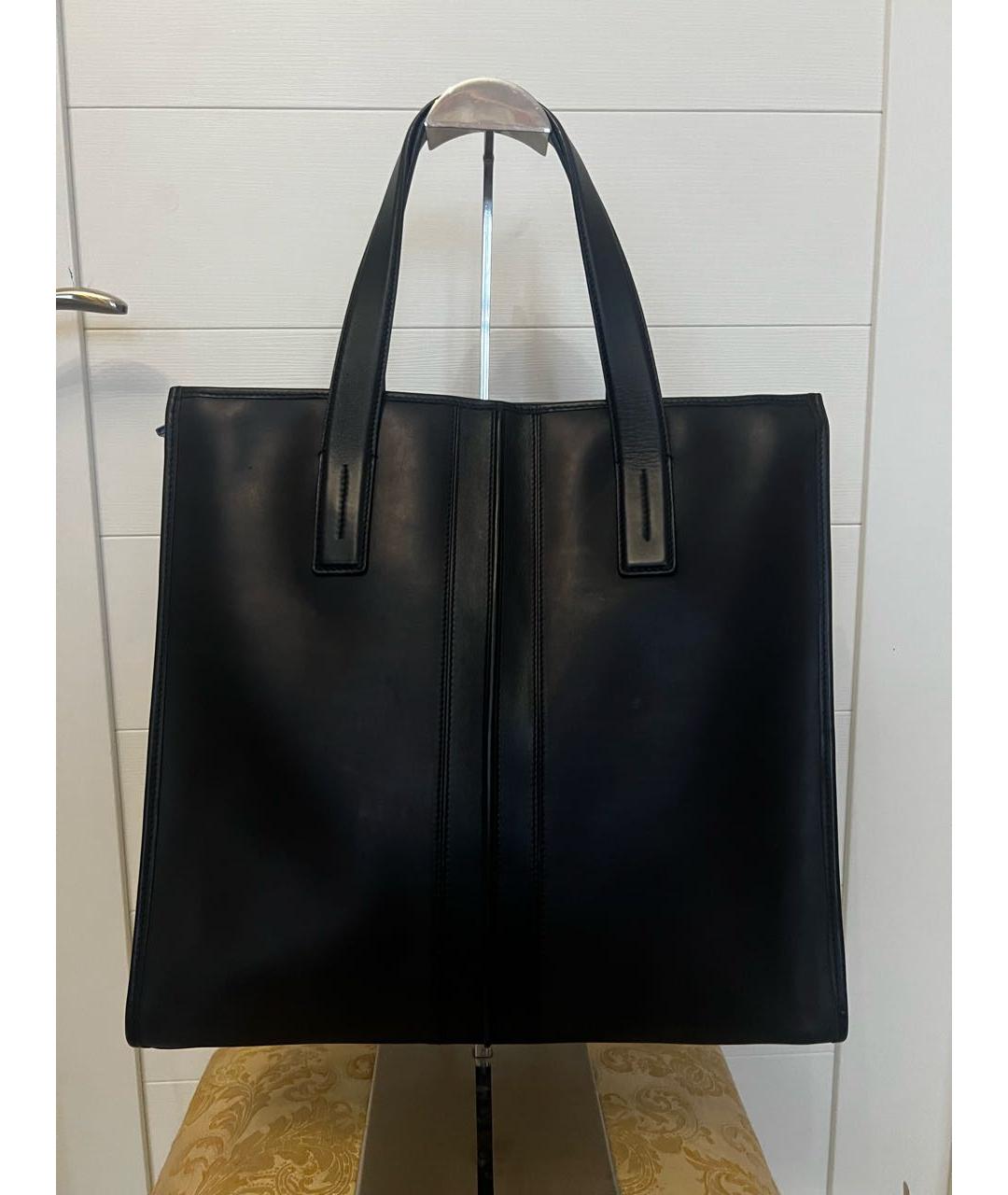 TOD'S Черная кожаная сумка тоут, фото 9